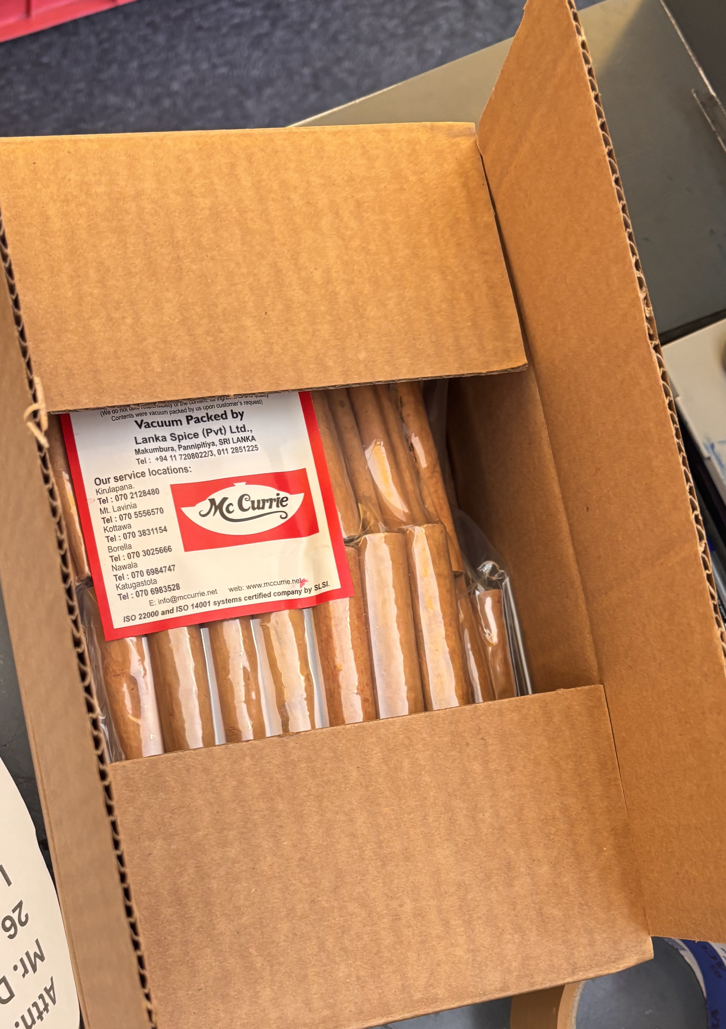 Vacuum packed Ceylon Cinnamon